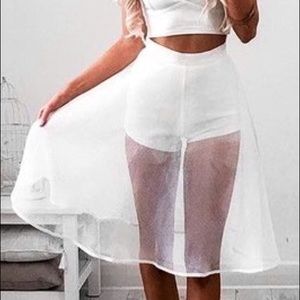 White Skort